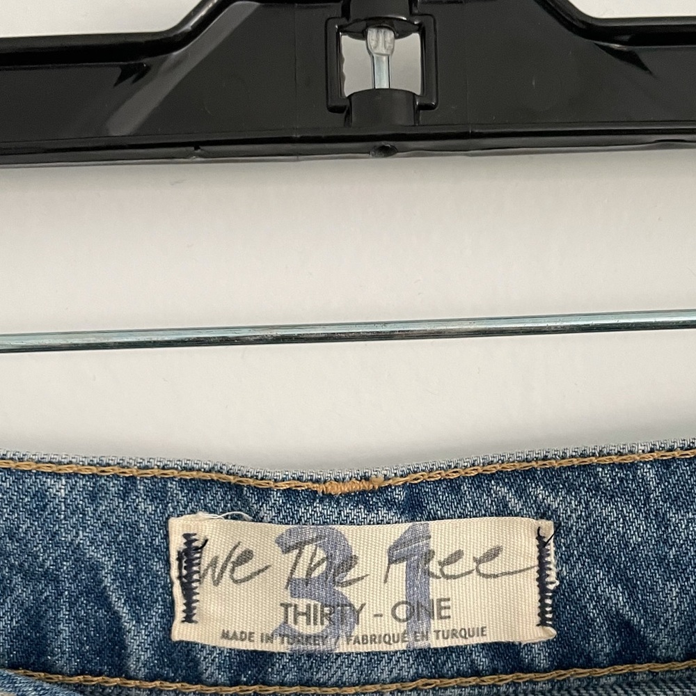 Free People Hallie Denim Distressed Mini Skirt - Picture 6 of 7